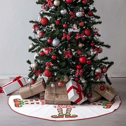 Среќен Божиќ Елка Здолниште, 30 х 30 Божиќ Божиќ Орнаменти Мат, Елф Нозе Дрво База Мат За Внатрешна Отворено Празник Партија Божиќ Украси