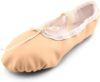 Кожни Балетски Чевли За Девојки Гимнастички Танцувачки Влечки За Деца