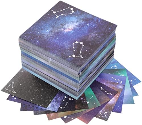 Коеали Орагами хартија 600 листови Оригами хартија двострана дванаесет соstвездија галаксиски вселенски starsвезди оригами плоштади чаршафи