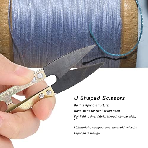 Ножици за шиење, 8 парчиња во облик на мини безжични ножици со ергономска рачка за шиење за шиење на везови за бод
