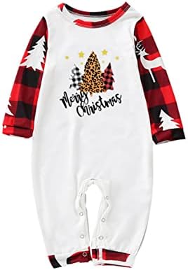 XBKPLO Божиќни пижами за семејни пижами pjs облека за спиење облека за појавување на пакувања во семејството