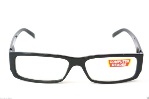 Компјутерски очила за читање црна рамка дизајнирана со анти-рефлективна моќност на обложување +2,75