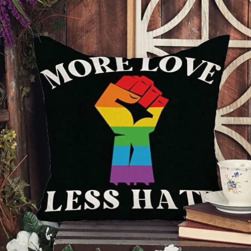 Виножито гордост Лезбејски геј ЛГБТК фрли перница покривка повеќе loveубов помалку омраза перница кутија за перниче за прекривка на вineубените,