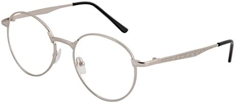 BI TAO гроздобер тркалезна метална рамка очила 4,75 јаки жени жени кои читаат очила за очила