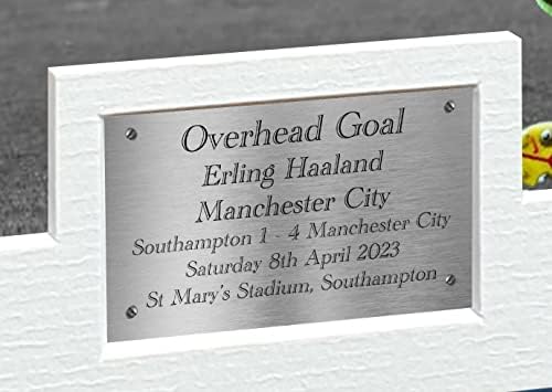 12x8 A4 Ерлинг Халанд Манчестер Сити против Саутемптон надземниот гол Автограмирана потпишана фотографија со слика на слика Фудбал