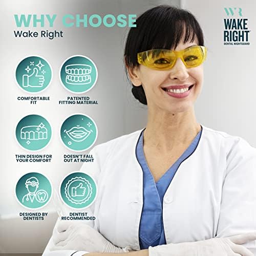 Wake Right Premium Dental Nightguard, мелење Намалување на устата за уста за мелење на мелење, 2 пакувања
