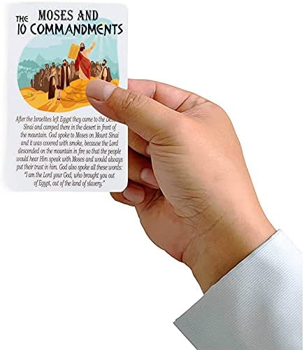 Мојсеј 10 Заповеди Бела 3.5 х 2.5 Картонска Кутија Обележувачи За Спомен пакет од 12