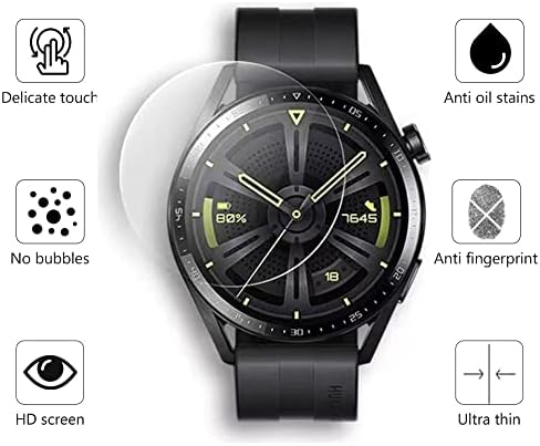 Viesup за Huawei Watch GT3 46mm заштитник на екранот, [2-пакет] Ултра тенок отпорен на гребење, заштитен филм заштитен филм за заштитен