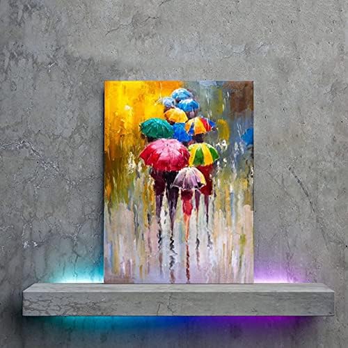 Апстрактна wallидна уметност Апстрактна шарена чадор Пејзаж масло сликарство16x20inch