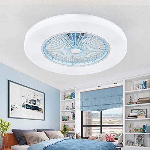 Вентилаторот на таванот dlggo со лесен и далечински управувач затемнет 60W LED тивок вентилатор модерна лустер за едноставност прилагодлива
