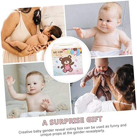 Toyvian 1 сет родови откритие кутија за украси за бебиња за туширање за бебиња за забава за бебиња за туширање, кутија за гласање