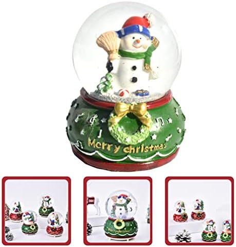Божиќни снежни глобуси со лесен снежен човек вода Кристална топка Десктоп декорација Божиќ роденденски подарок за домашна спална соба канцеларија