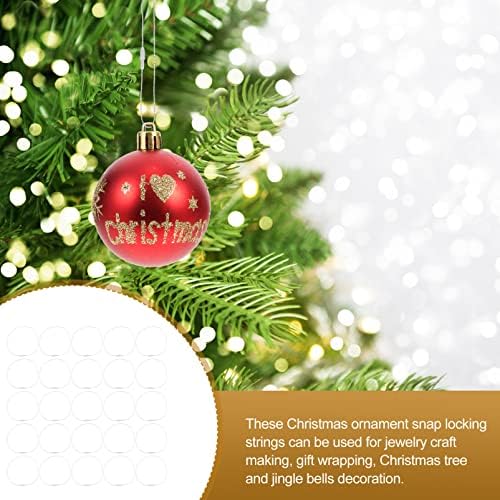 СВЕТСКИ СИДЕНСКИ ОРНАМЕНСКИ Орнамент со прицврстувач за прицврстување 200pcs сребрено Божиќно дрво украс за висечки јажиња за заклучување
