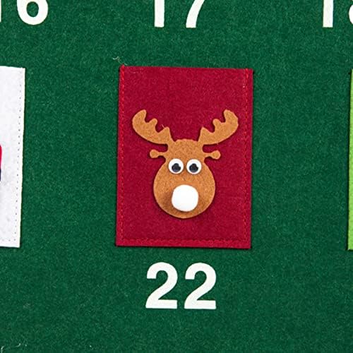 ПРЕДИЗУМСКИ Потреби Висечки Календар Со Џебови За Доаѓање Материјали Украси Од Ткаенина Од Дрво Облик Одбројување За Божиќни Деца