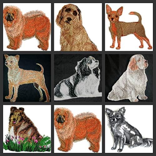 Неверојатни портрети за кучиња [Кавалиер кралот Чарлс] Везено железо на/шива лепенка [4,5 x 4] направено во САД]