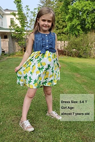 Девојки летни фустани без ракави џебни фустан сирена пеперутка фустан Девојки обични сандери 3-12 години
