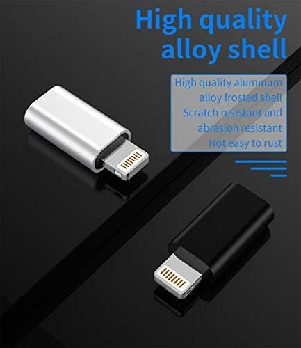 4PACK, USB C Femaleен To For Moilning Meal Adapter компатибилен со iPhone 12 11Pro Max Mini 8/X/XR/XS/SE/7plus за iPad Air Type