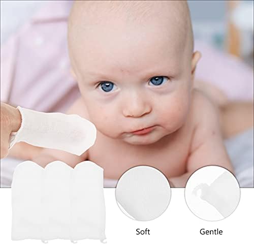ДОИТУЛ 6 парчиња Газа За Млечни Заби Орален Прст Покрива Чиста Четка За Заби За Новороденче Почиста Уста