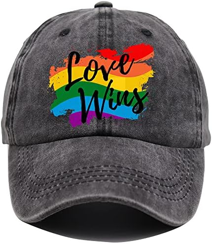 HHNLB Loveубовта е loveубов со винато на виножитото, Loveубовта победи, ЛГБТ геј лезбејска гордост прилагодлива бејзбол капаче