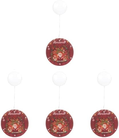 Божиќни украси на Галпада 4 парчиња Божиќно предводено виси светло за Божиќно прозорец што виси светло декор