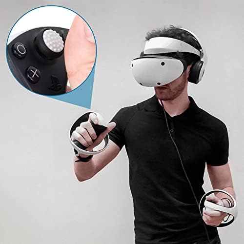 Geekria Silicone Cover Заштитна компатибилна со PS VR2, PlayStation VR 2 Шлешка со целосна завиткана силиконски заштитни ракави за