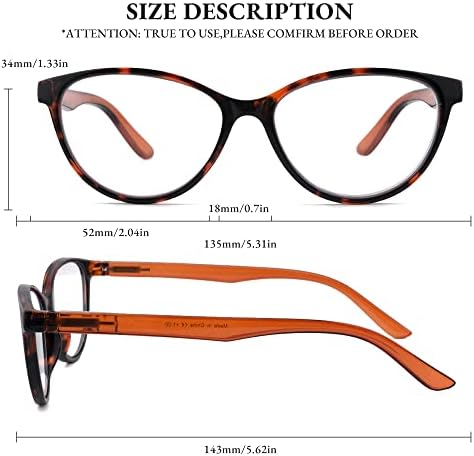 4-Спакувајте Мачкино Око Прогресивни Мултифокални Очила За Читање За Жени - Сина Светлина Што Ги Блокира Читателите Со Пролетни Шарки