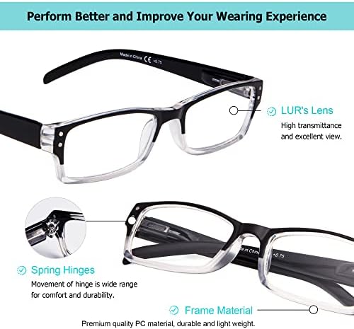 ЛУР 4 Пакувања Стилски Очила За Читање + 6 Пакувања Класични Очила За Читање