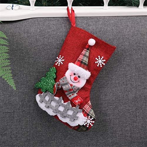 Божиќни носители на чорапи со црвена карирана гном украси што висат чорапи украси за Божиќни празници мини украри топки 1 инч