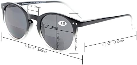 Eyekepper Заштедете 10% на 1 пакувања Бифокални очила за сонце од пролет, црно розови и 1 пакет мали овални кружни очила за