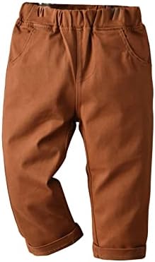 Слободно дете бебешки момчиња Обични карго панталони со странични панталони со еластична лента за половини