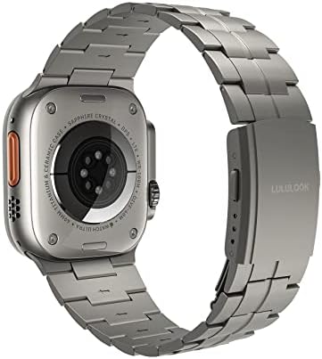 Lululook Титаниум Бенд Компатибилен Со Apple Watch, Метал Бенд 49/45/44/42mm За Iwatch Ултра SE Серија 8/7/6/5/4/3/2/1