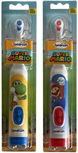 Сетот за орална хигиена за деца на Супер Марио вклучува Куп за плакнење на Супер Марио со четка за заби со супер марио