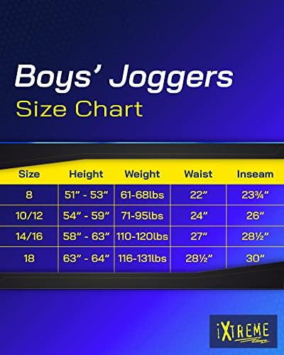 Спортски Панталони на екстремни Момчиња - 4 Пакувајте Активни Технолошки Панталони За Џогер Од Руно Со Џебови