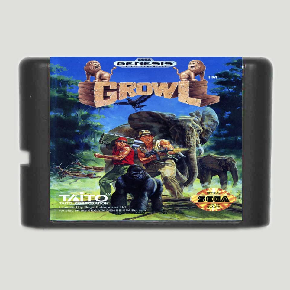 Growl 16-битна картичка за игра за MD за Sega Mega Drive за Genesis-NTSC-J