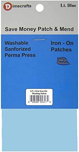 1 парче железо на светло сина ткаенина за прицврстување 6,5 x 14 инчи спореди со Bondex
