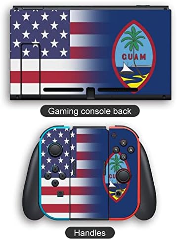 Налепници на налепници за заштита на знамиња во САД и Гуам Персонализирана налепница за целосна обвивка компатибилна со Nintendo Switch