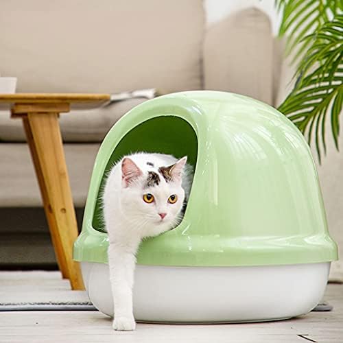 Кутија За Мачки Хонгфејшангмао Класична Кутија За Отпадоци Тоалет За Мачиња Полу-Затворен Кревет За Мачки Одделни Материјали За Мачки Што Лесно