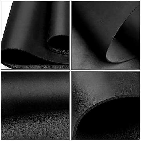 Црни кожни чаршафи за занаети со алатки од кожа плоштад 1,8-2,1 мм дебели кожни парчиња цело зрно кожени парчиња оригинална кожа