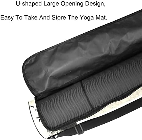 Лаијухуа Јога Мат торба, двојни патенти јога терета за жени и мажи - мазни патенти, големи отвори и прилагодливи ленти во форма на У,