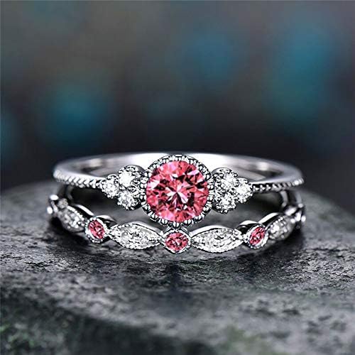Свадбени прстени за жени модни симулирани дијамантски прстени двојка прстен за Wome накит кубни цирконија ангажман прстен за прстени за