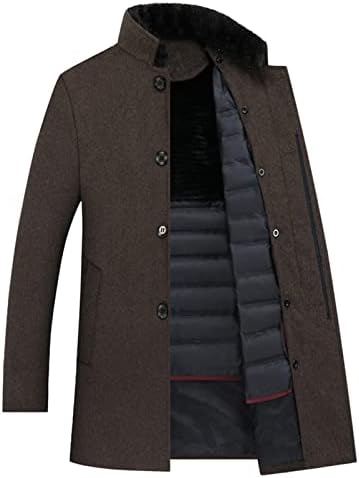 Jnkihapot волна палто машка задебелена отстранлива од волнена палто зимски топол ветерница долг палто британски стил