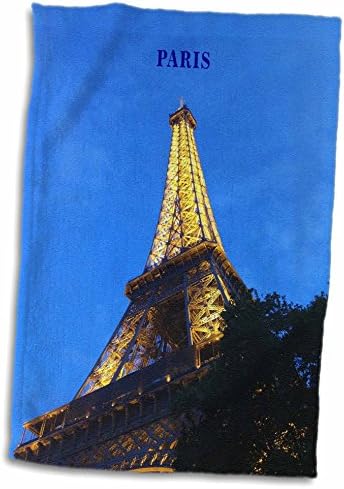 3drose Флорен Франција - Ајфеловата кула осветлена за славење на Бастилја - крпи
