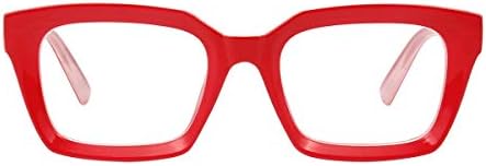 Магична роза сина светлина блокирајќи ги очилата за читање жени/мажи, читатели на анти -ув Реј модни нервозни очила против очите