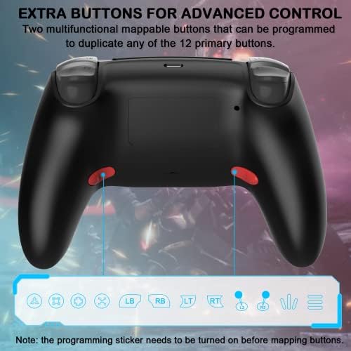 Безжичен контролер за контролер PS4 Blue Red, WIV77 YMIR PA4 контролер компатибилен со PlayStation 4 контролер со копчиња за