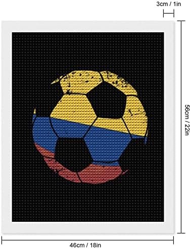 Колумбиско Знаме Фудбал Прилагодени Комплети За Сликање Дијаманти Сликаат Уметничка Слика По Броеви за Декорација На Домашен