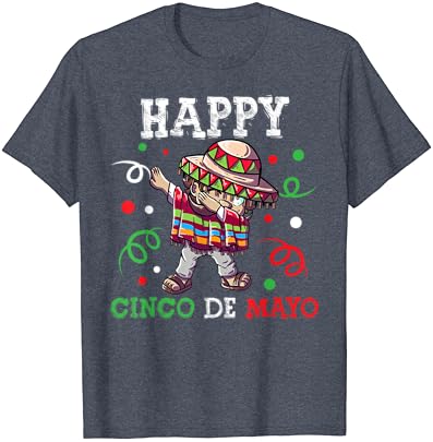 Среќна Цинко де Мајо Дабинг Сомбреро Мексико Мексиканска пончо маица