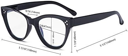 Очила За Читање Очила За Читање Со Големи Димензии За Читање Жени-Црно +2.50