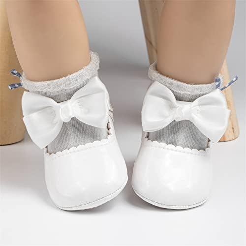 Дазарв новороденче бебе девојки чевли за фустани новороденче принцеза свадба Мери Janeејн ФЛАТС МОТЛЕДЕР лесен нелизгален мек ѓон