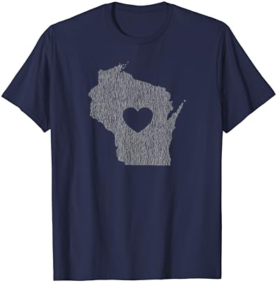 Официјалната маица во Висконсин „Loveубовно срце“