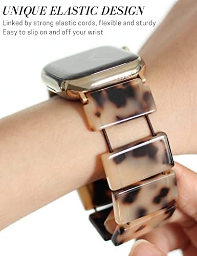 Heesch го ажурираше опсегот на смола за часовници компатибилен со Apple Watch за жени, мажи, желка за мода за часовници за нараквици